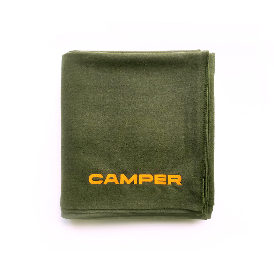 Couverture Surdimensionnée en Laine Mil-Spex 90''x 66'' Broderie CAMPER