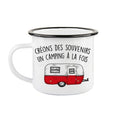 Tasse en émail ''Créons des souvenirs un camping à la fois''