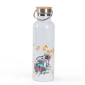 Bouteille d'eau en acier inoxydable avec couvercle en bambou (2 modèles disponibles)