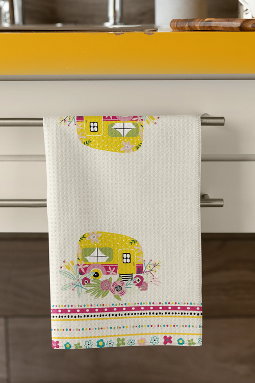 Ensemble de 2 linges à vaisselle microfibre - collection Un air d'été